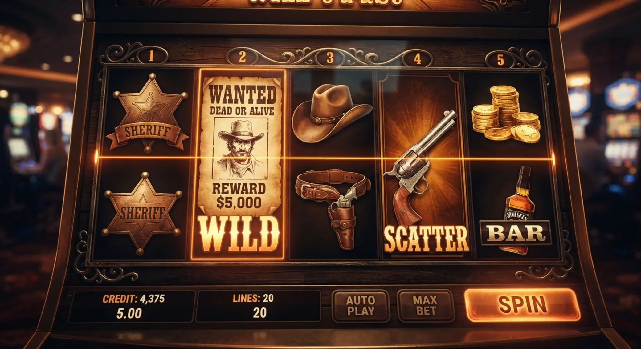Dead or Alive wild és scatter szimbólumok Dead or Alive fő szimbólumainak nagyított nézete