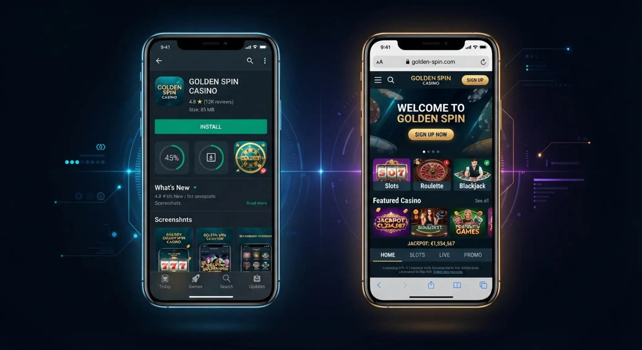 Mobil kaszinó app és böngészős verzió összehasonlítása