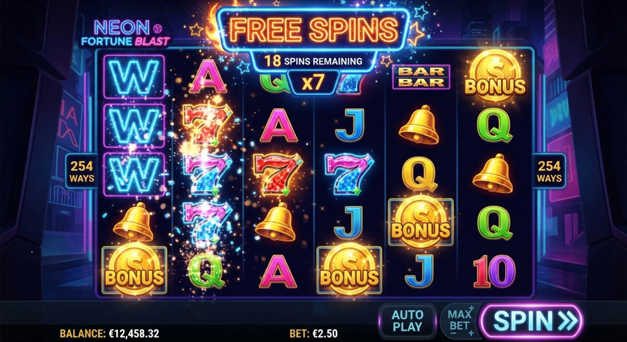 Haladóknak szóló modern video nyerőgép Modern video slot bónusz ikonokkal és free spins hangulattal